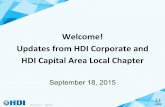HDI Capital Area and Corporate Updates & Improving Quality Management Presentation September 2015