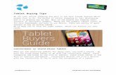 Tablet Buying Tips