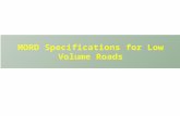 Mord specifications for low volume roads