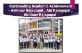 Outstanding Academic Achievement - Avhinav Rajagopal