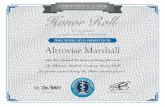 Altrovise Marshall-Honor Roll (3rd quater)