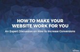 How to make your website work for you
