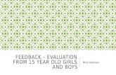 Feedback – evaluation 3