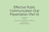 Effective public communication oral presentation (part ii
