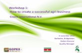 #CPAF15 WS1: How to create a successful agri-business (Radjen Bisessar, Gopex International N.V., Barbados, Bridgetown)