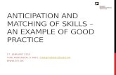 Anticipation and matching of skills – presentation t  andersen