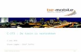 Manifest Mobiliteit 2.0. Steven Logghe (Be-Mobile). C-ITS. De trein is vertrokken