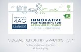#Blending4Ag Social Reporting Workshop