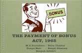 The payment of bonus act 1965