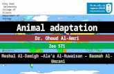 Adaptation of animal