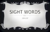 Sight words 100 125