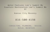 Water Features Lee’s Summit Mo  / Fountain Restoration Lee’s Summit Mo  by Kansas City Masonry 816-500-4198