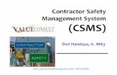 Contractor safety  management system
