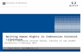 Writing human rights in indonesian colonial literature