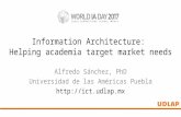 WIAD 2017: Information Architecture: Helping academia target market needs