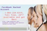 Facebook Hacked Account immediately! 1-866-224-8319