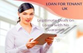 Legitimate deals on loans with no guarantor
