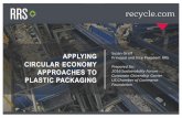 Applying circular economy principles to plastic packaging