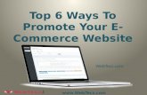 Top 6 ways To Promote Your E-Commerce Website