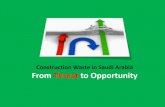Construction Waste in Saudi ArabiaFrom Threat to Opportunity