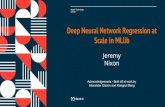 Deep Neural Network Regression at Scale in Spark MLlib