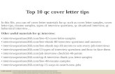 Top 10 qc cover letter tips