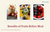 Benefits of Eating Fruits Before A Meal