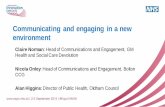 Communicating and engaging in a new environment, pop up uni, 12.00, 2 september 2015