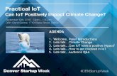 Denver Startup Week - How can IoT positively impact Climate Change?