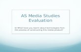 As media studies evaluation q6
