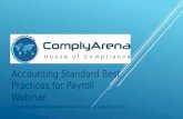 ComplyArena accounting standard best practices for payroll webinar 8.16.2015