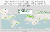 Why Openness and Capacity development are key for harnessing the potential of GeoAgri
