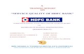 Service quality of hdfc bank”