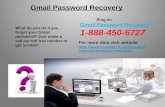 How can I recover my Gmail account Via 1-888-450-6727 Gmail Password Recovery?