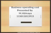 Business operating cost