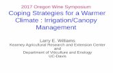 2017 Oregon Wine Symposium | Dr. Larry Williams- Coping Strategies for a Warmer Climate: Irrigation and Canopy Management