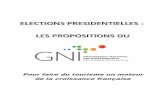 ELECTIONS PRESIDENTIELLES 2017 :   LES PROPOSITIONS DU GNI