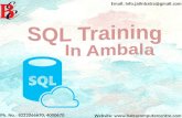 SQL Training in Ambala ! Batra Computer Centre