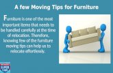 A Few Moving Tips for Furniture