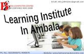 Learning Institute in Ambala ! Batra Computer Centre