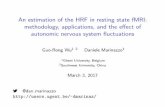 Hemodynamic response function at rest and effects of autonomic nervous system fluctuations