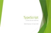 Talk on TypeScript at .NET User Group Paderborn (German)