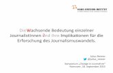 Reimer, Julius (2015): Die wachsende Bedeutung einzelner Journalistinnen und ihre Implikationen für die Erforschung des Journalismuswandels