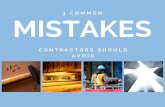 3 Common Mistakes Contractors Should Avoid
