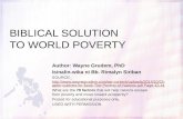 Biblical Solution to World Poverty by Wayne Grudem, PhD