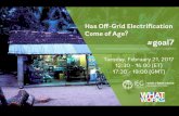Has Off-Grid Electrification Come of Age?