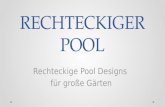 Rechteckige Pool Designs für große Gärten