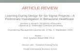 Article review  six sigma
