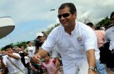 Presidente Correa en recorrido en bicicleta
