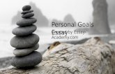 Personal goals essay